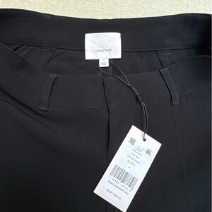 5 à 7 Cinq à Sept Black Kerry Crepe Straight Pintuck Pant Trousers 4 S BNWT